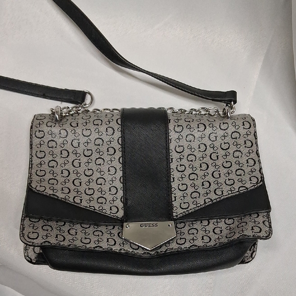 Guess Handbags - GUESS Monogram Black and Gray Bag